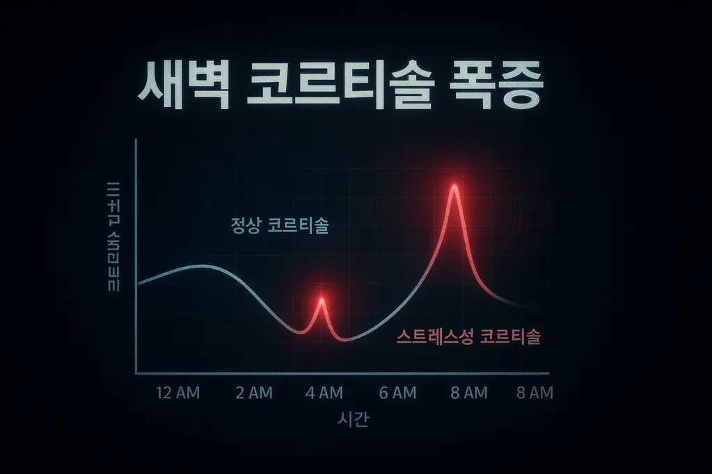 새벽 코르티솔 폭증