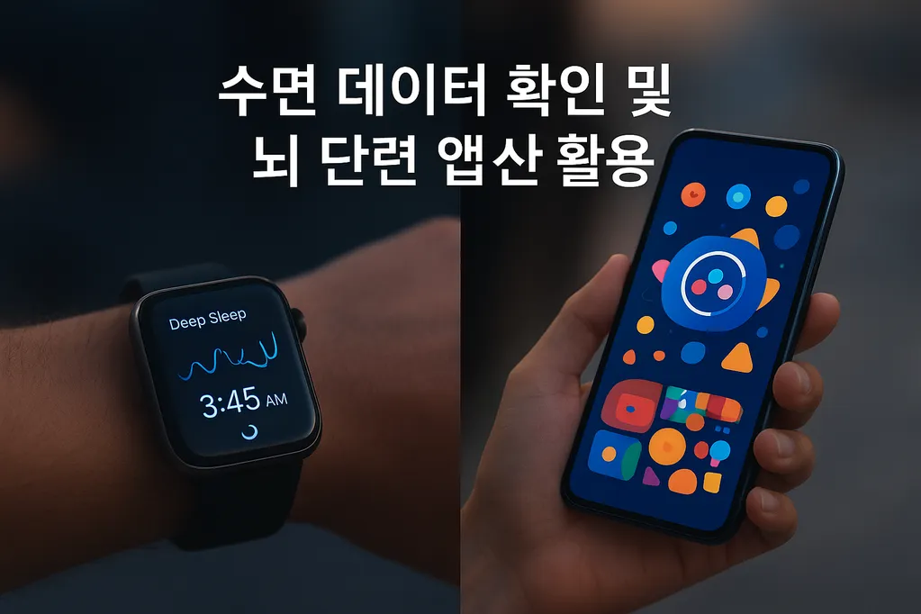 수면 데이터 확인 및 뇌 단련 앱 활용