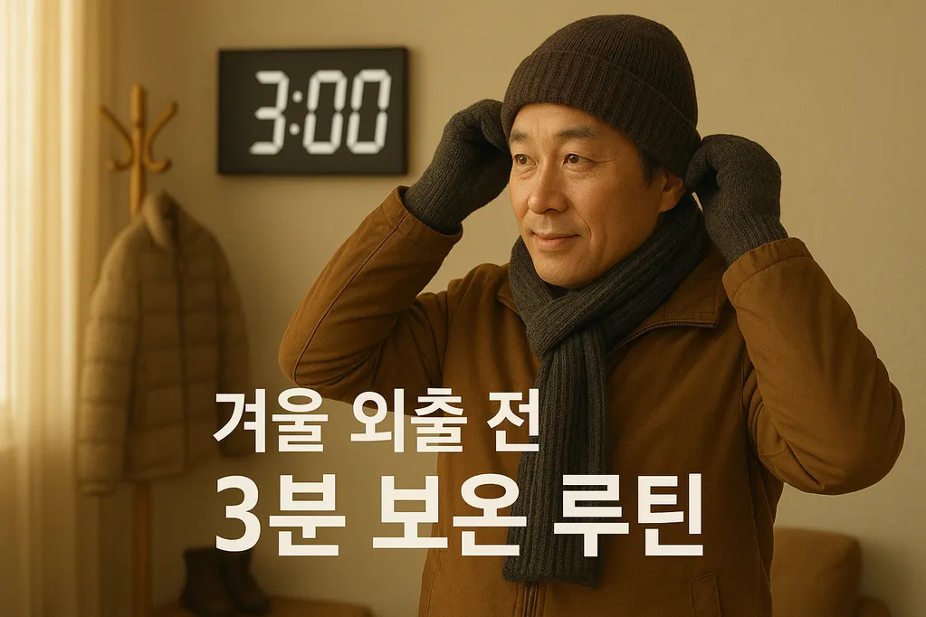겨울 외출 전 3분 보온 루틴