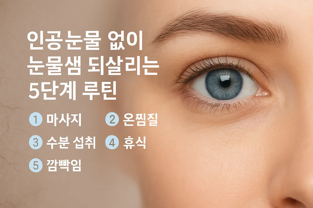인공 눈물 없이 눈물샘 되살리는 5단계 루틴