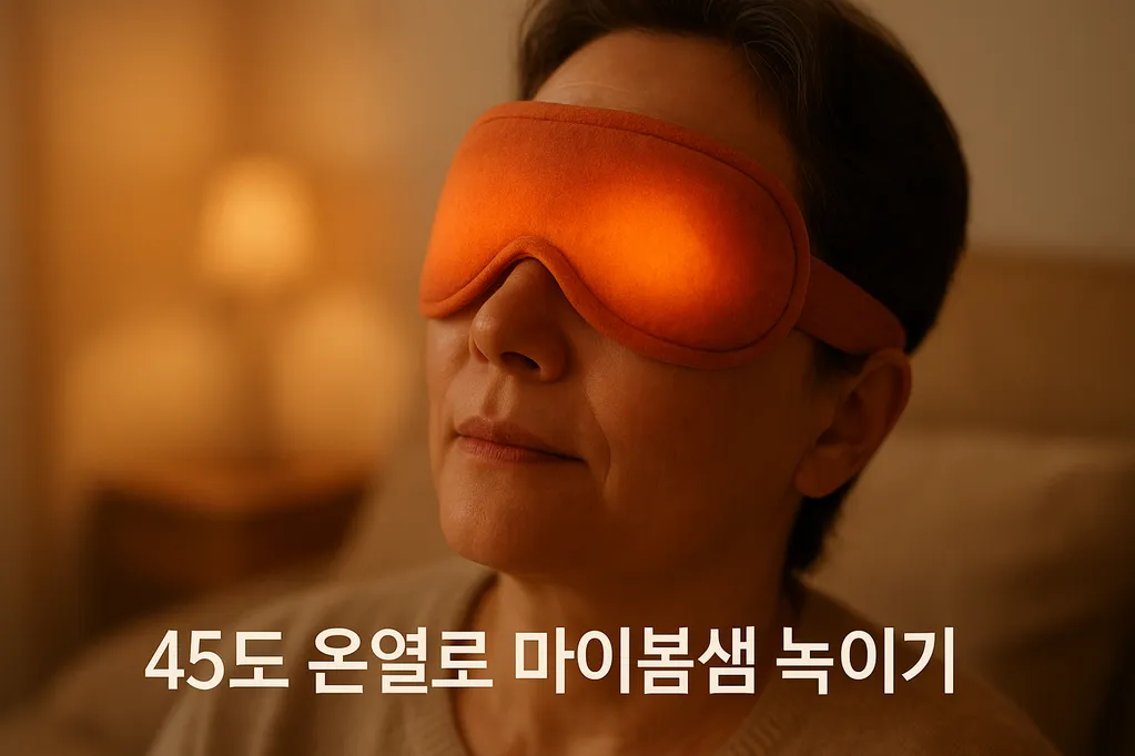 45도 온열로 마이봄샘 녹이기