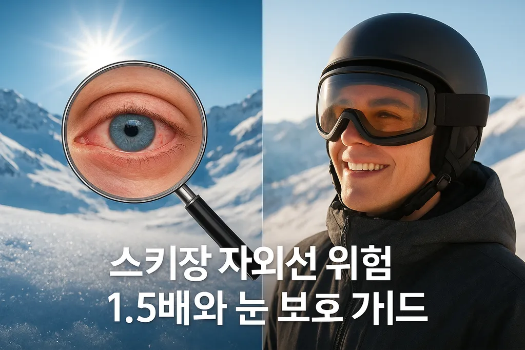 스키장 자외선 위험 1.5배와 눈 보호 가이드