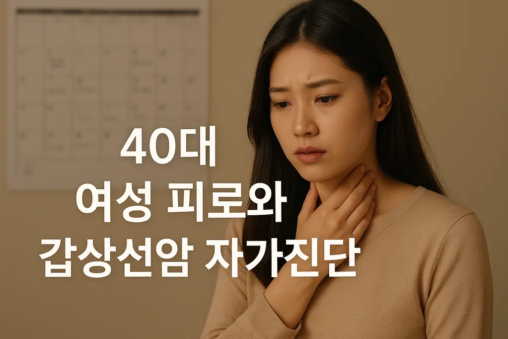 40대 여성 만성 피로와 갑상선암 자가진단