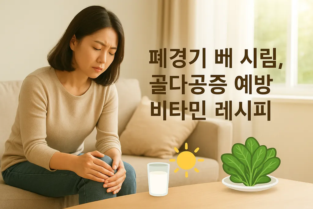 폐경기 뼈 건강을 위한 비타민 황금 조합