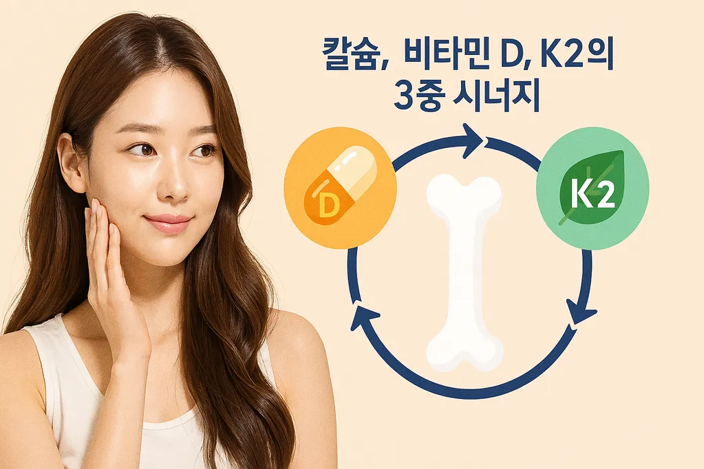 칼슘, 비타민 D, K2의 3중 시너지
