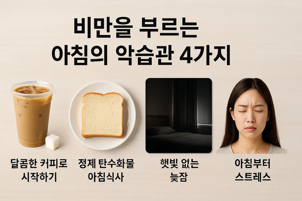 비만을 부르는 아침의 악습관 4가지