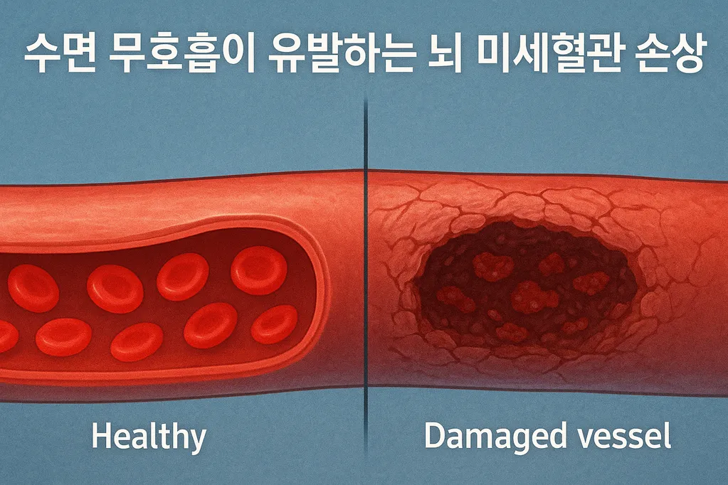 수면무호흡이 유발하는 뇌 미세 혈관 손상
