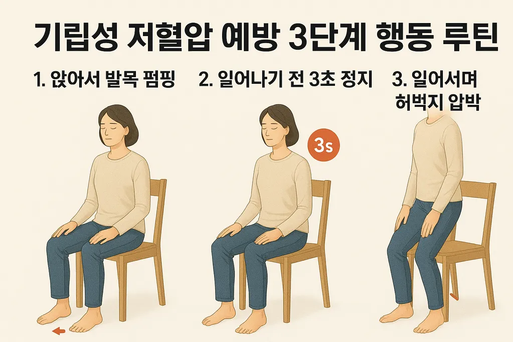 기립성 저혈압 예방 3단계 행동 루틴